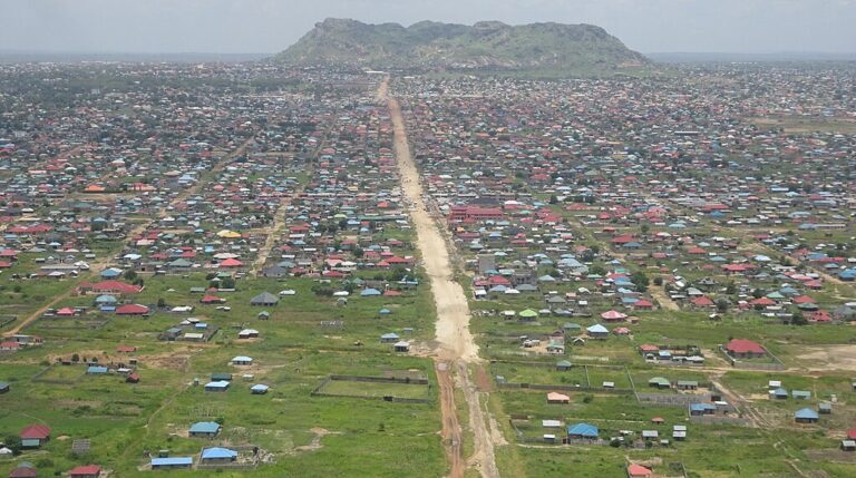 Bird view over Juba looking southward onto Juba Bypass
